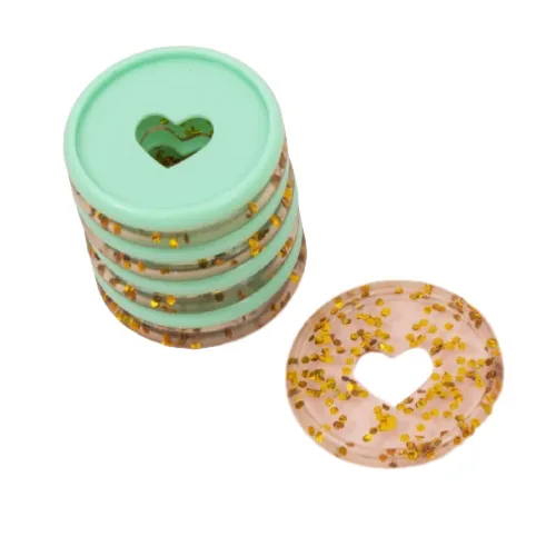 Miniatura 10 de Craftelier - Anillas de Disco M Metálicas con Corte de Troquel en Forma de Corazón para Encuadernación de Scrapbooking para Planners, Agendas