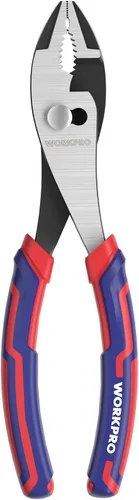 Miniatura 8 de WORKPRO Herramienta de alicates de junta deslizante de 6 pulgadas, agarre suave grande, acabado para prevención de óxido, mandíbula dentada de 3