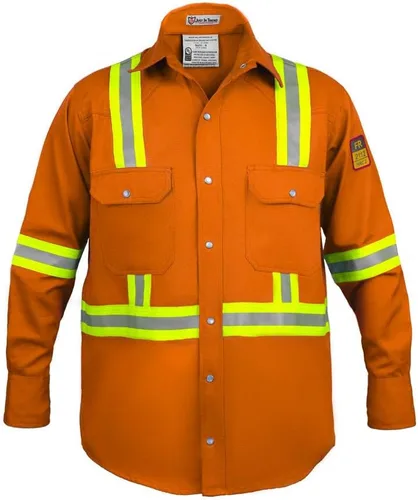 Miniatura 10 de Camisa Hi Vis de alta visibilidad FR resistente al fuego - 88% C/12% N - 7oz Azul marino