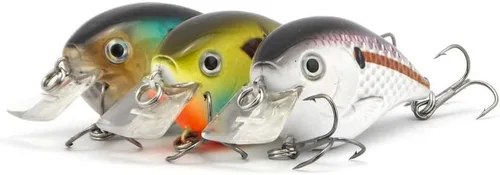 Miniatura 2 de Crankbait para pesca de lubina pulgadas de buceo poco profundo Crank Bait Square Bill Cranking Señuelos de pesca