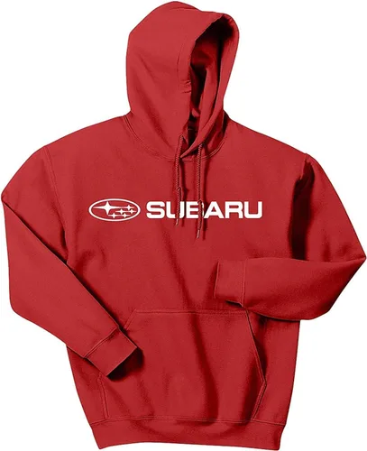 Subaru Sudadera con capucha con logotipo rojo Forester Impreza WRX STI Ascent Outback Legacy Crosstrek BRZ (XL), Rojo -