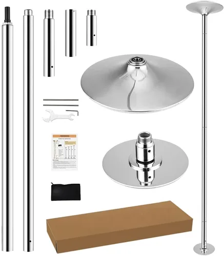 Miniatura 7 de Juego de Tubo de Baile - Altura Ajustable Premium 7.38-8.85 pies Portátil 45 mm de Diámetro 360° Tubo de Baile Giratorio para el Hogar, Capacidad