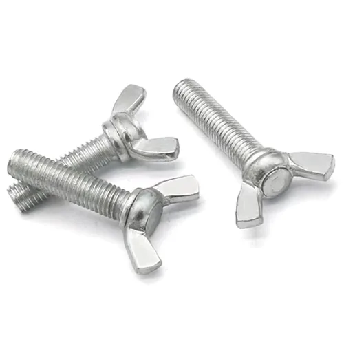 Miniatura 4 de Tornillos de mariposa de ala galvanizada de acero al carbono M4-0.028 x 0.315 in, perno de ala, cierre de máquina, tornillos de mano para equipos