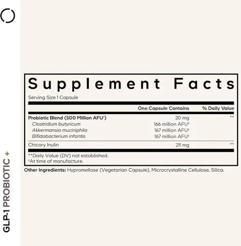 Miniatura 2 de Codeage GLP-1 Probiotic+ - Probióticos vivos Akkermansia, Clostridium, Bifidobacterium, probiótico de inulina de achicoria, suplemento