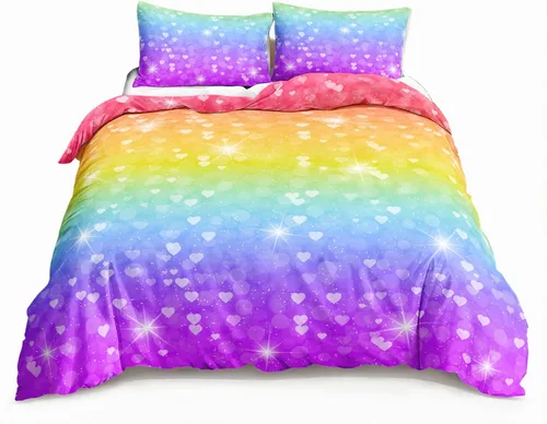 Miniatura 13 de HOSIMA Axolotl - Juego de ropa de cama Kawaii para decoración de dormitorio de niños, juego de funda de edredón de 3 piezas, 1 funda de edredón