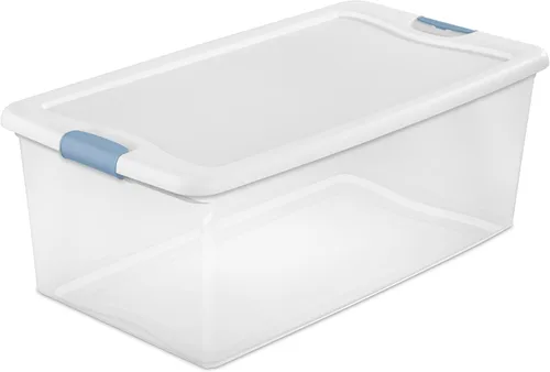 Miniatura 13 de Sterilite - Paquete de 12 contenedores apilables con pestillo, contenedores de almacenamiento bajo la cama con tapas, plástico transparente, 15