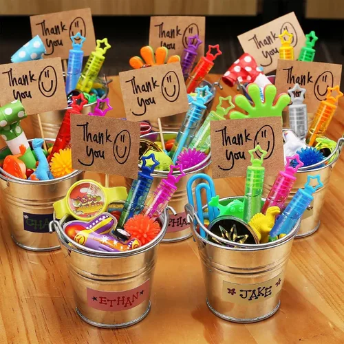 Miniatura 6 de Paquete de 300 burbujas de neón de 20 colores a granel en caja de regalo, mini varita de burbujas de estrella para niños, regalos de cumpleaños