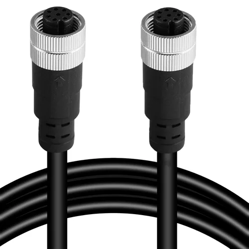 Miniatura 6 de Cable conector macho a hembra M12 de 8 pines – Cable de extensión de sensor impermeable industrial, cable de señal seguro codificado A