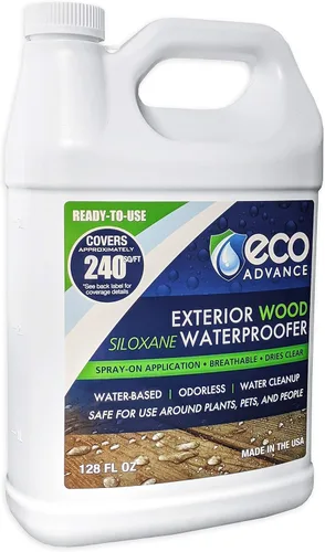 Eco Advance Impermeabilizante de Madera Exterior con Siloxano Sin Olor, Aplicación en Aerosol, Sellador de Madera Impermeable, Seguro para Plantas,