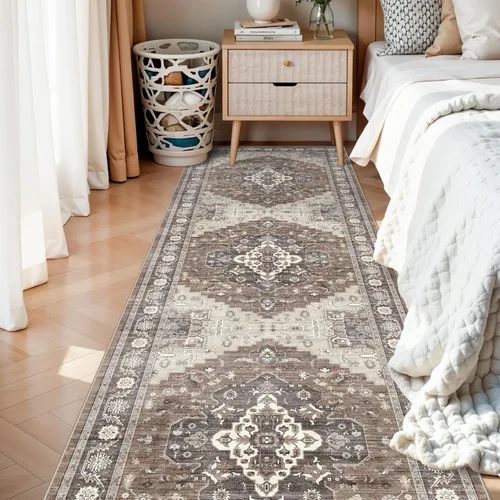 Miniatura 88 de HY HAO YUN LAI Alfombras antideslizantes para pasillos, alfombra lavable para pasillo, alfombra larga ultra suave para cocina, alfombras de acento
