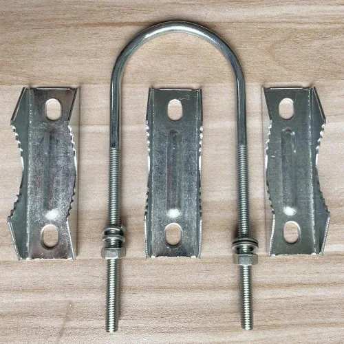 Miniatura 6 de Soporte de abrazadera de doble perno en U para antena Starlink, adaptador de poste para montaje en riel de escalera Rv, universal
