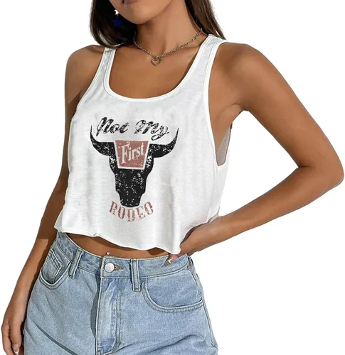 Miniatura 2 de Camiseta corta sexy para mujer, ajuste holgado, recortada, para adolescentes y niñas