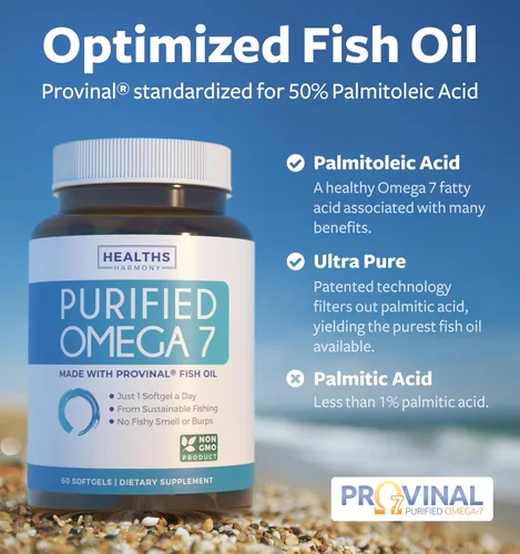 Miniatura 2 de Suplemento Omega 7 para mujeres y hombres - Suplemento de aceite de pescado de ácido palmitoleico de ácido graso de alta potencia y pureza