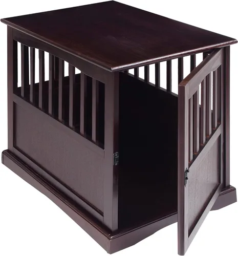 Miniatura 12 de Casual Home - Jaula mediana de madera para mascotas, mesa auxiliar, color nogal, 27.50" x 20.00" x 24.00