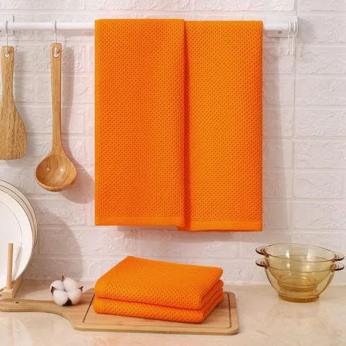Miniatura 417 de Kitinjoy - Paños de cocina de 100 % algodón, tela de tejido gofrado, paño de limpieza ultrasuave, absorbente y de secado rápido. Beige