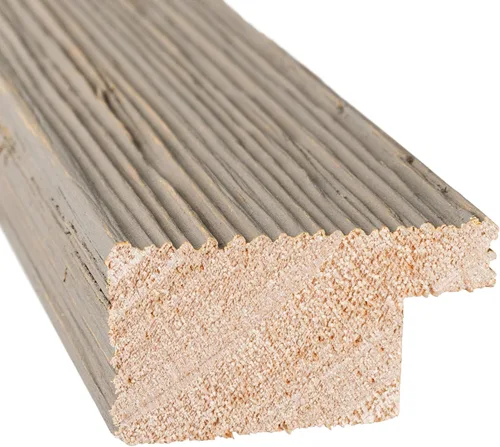 Miniatura 4 de Marco de fotos de madera real gris de 22 x 48 pulgadas de ancho de 1.5 pulgadas Profundidad del marco interior de 0.5 pulgadas Marco de fotos