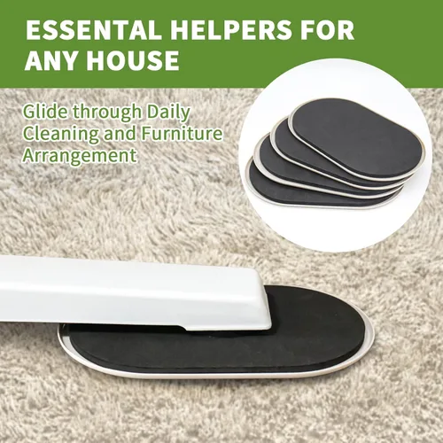 Miniatura 4 de Deslizadores de muebles para alfombra 4 piezas - 9 1/2 pulgadas Deslizadores para mover muebles, protectores de pisos para patas de sillas - Mueve