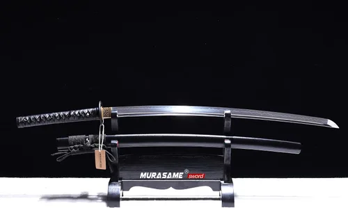 Miniatura 6 de MURASAME Katana Espada 41" T10 Acero Real Hamon Maquinilla de afeitar afilada espiga completa hecha a mano