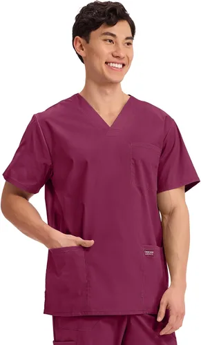 Miniatura 93 de Cherokee WW Professionals WW695 - Camisa de uniforme sanitario para hombre, con cuello en V