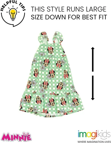 Miniatura 3 de Disney Minnie Mouse - Vestido midi para niñas pequeñas y grandes, diseño de sirena, Ariel