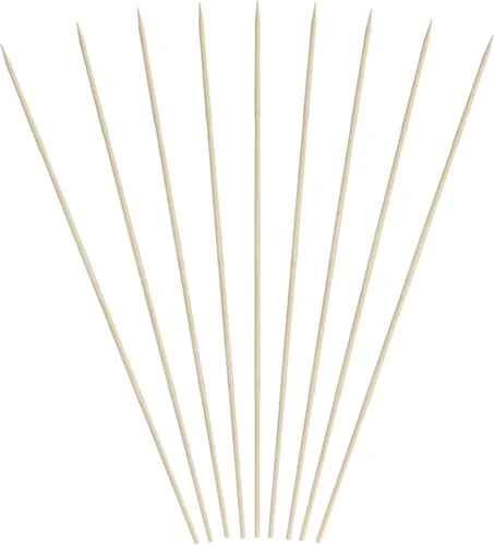 Miniatura 2 de KingSeal - 1600 pinchos de madera de bambú natural para parrilla, 9 pulgadas x 0.098 in de diámetro, para brochetas Shish, barbacoa y arreglos