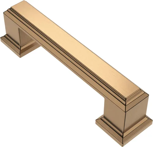 Miniatura 47 de Alzassbg - Paquete de 10 tiradores de gabinete de níquel negro cepillado de 3 pulgadas (76mm) con agujero central, manijas de gabinete de cocina