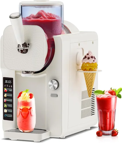 Máquina para hacer helados, máquina de helado suave y máquina de granizado para el hogar, hace helado, yogur congelado, gelato, batidos,