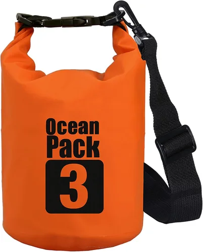 Miniatura 19 de 2L/3L/5L/10L/15L/20L/30L 500D Lona resistente PVC impermeable bolsa seca saco para kayak/canoa/pesca/rafting/natación/campamento/snowboard Rosado
