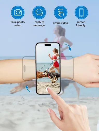 Miniatura 7 de Soporte de teléfono para correr para iPhone [giratorio de 360° y anticaída mejorado] Soporte magnético para teléfono celular, brazalete compatible