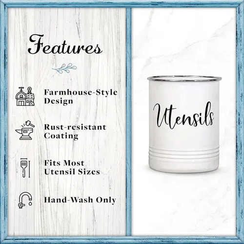 Miniatura 2 de Home Acre Designs - Soporte para utensilios, Blanco