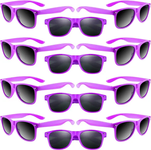 Miniatura 29 de ASTARON Paquete de 12 lentes de sol de fiesta de neón a granel para playa, boda, fiesta, piscina, suministros de fiesta