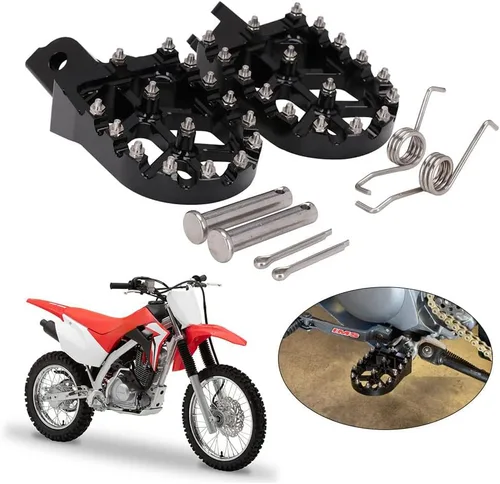 Miniatura 14 de AnXin Estriberas Estriberas Reposapiés Pedales Apoyos CNC para Z50R 80-99 XR50R 00-03 XR70R 97-03 XR80R XR100R 85-03 CRF80F CRF100F 04-13 Negro