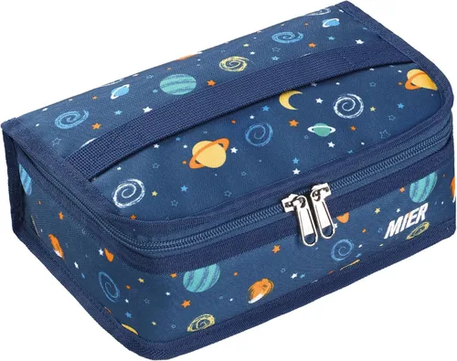 Miniatura 9 de MIER Lonchera pequeña para niños y adultos, compacta con aislamiento, mini hielera térmica portátil para viajes de trabajo, escuela, color azul Azul