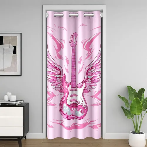 Miniatura 10 de Castle Fairy Cowboy Boots Door Curtain for Doorways Privacy Bohemia Musical Guitar Doorway Curtain Western Rustic Cowgirl All Season Blackout