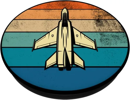 Miniatura 2 de Idea de regalo de piloto de avión retro vintage, PopSockets intercambiables PopGrip intercambiables