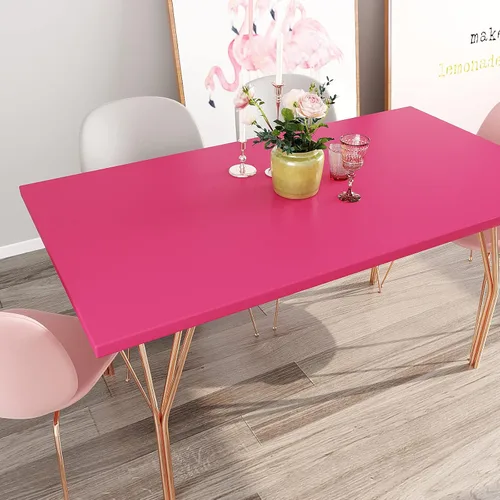 Miniatura 6 de VEELIKE Papel tapiz rosa magenta para pegar y despegar, papel de contacto rosa para escritorio, armarios, cajones, paredes, 15.7 x 118 pulgadas