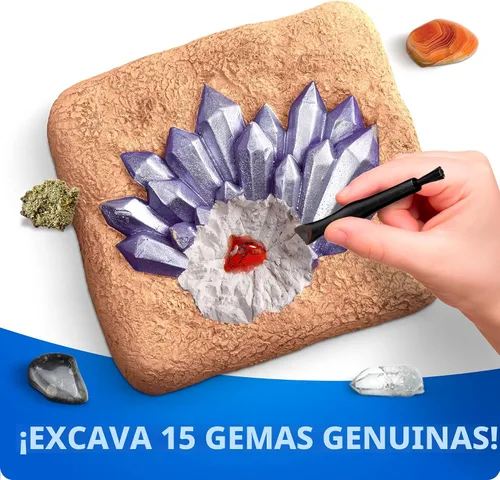 Miniatura 5 de National Geographic Rock Collection Box for Kids – Gemstones and Crystals Set with Geodes and Real Crystals, Rocks and Minerals, Geology Science