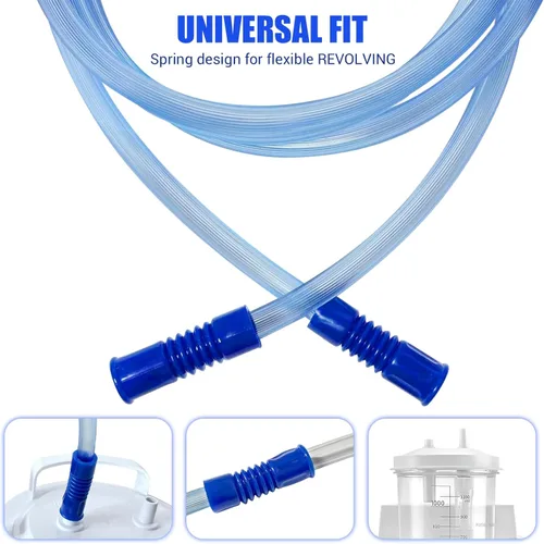 Miniatura 5 de Paquete de 10 tubos de conexión de succión extendida, tubo de succión extra largo de 80 pulgadas - Tubo de repuesto universal compatible