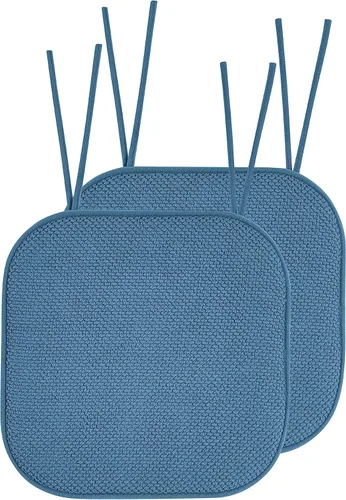 Miniatura 34 de Elegant Comfort Fundas de cojín para silla con lazos y parte trasera de goma antideslizante, espuma viscoelástica gruesa, almohadilla de cojín