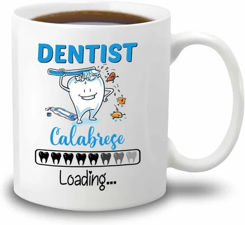 Miniatura 14 de Taza de café blanca personalizada para dentista ortodoncista de 11 onzas, 15 onzas, un dentista verdaderamente genial es difícil de encontrar