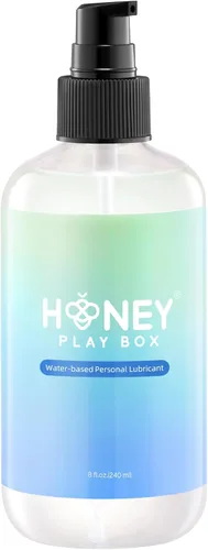 Lubricante personal a base de agua (8 onzas líquidas) para hombres, mujeres y parejas, apto para juguetes, sin sabor, antiadherente, fácil de