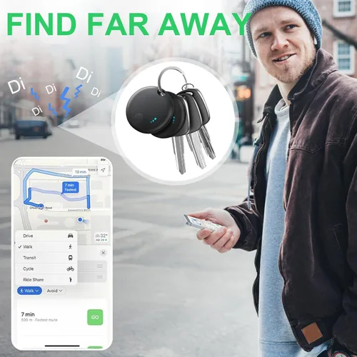 Miniatura 6 de Etiqueta Rastreadora Paquete de 4 Rastreadores Bluetooth, Localizador de Etiqueta Inteligente Dispositivo de Rastreo, Buscador de Llaves