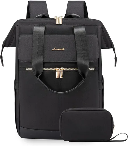 Miniatura 14 de LOVEVOOK - Mochila de computadora portátil para mujeres y niñas, mochila de 15.6 pulgadas impermeable para estudiantes, linda bolsa para libros