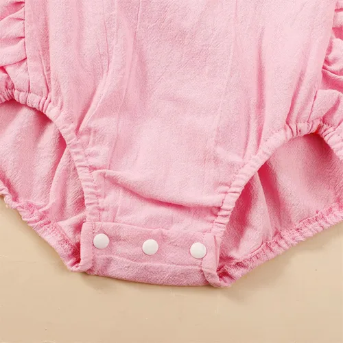 Miniatura 6 de GRNSHTS Trajes de primer cumpleaños para niñas con volantes para primer cumpleaños, mameluco sin espalda