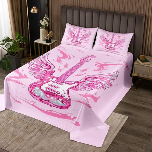 Miniatura 57 de Castle Fairy Cowboy Boots Bedspread Twin Size Bohemia Musical Guitar Coverlet Set Boys Bedroom Present Western Rustic Cowgirl Decor Bedding Set