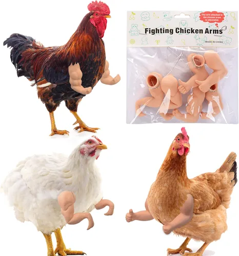 Miniatura 4 de Enrichoice 3PCS 3D Printed Chicken Arms to Put on Chickens with 16 Interchangeable Accessories, Funny Chicken Hands Toys for Dress Up, Photos