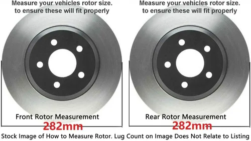 Miniatura 2 de Detroit Axle - Kit de frenos para Honda Accord 2008-2017, rotores de freno de disco y pastillas de freno de cerámica 2009 2010 2011 2012 2013 2014