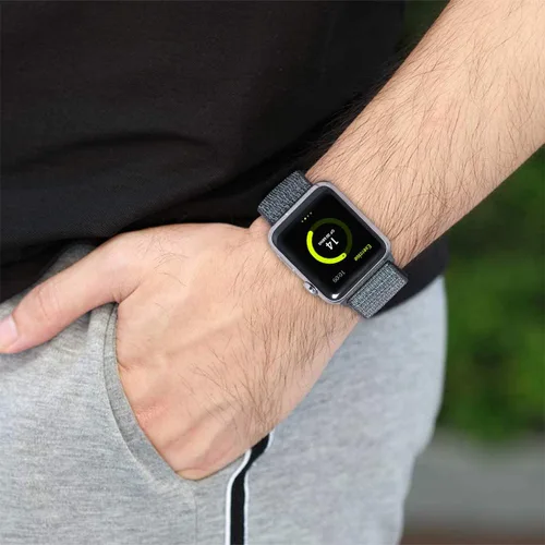 Miniatura 3 de Sport Loop Band Compatible with Apple Watch Band 49mm 46mm 45mm 44mm 42mm 41mm 40mm 38mm Nylon Women Men Stretchy Braided Replacement Wristband for