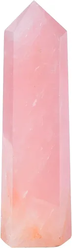 Miniatura 25 de AMOYSTONE Obelisco de Piedra de Sangre Africana Varita de Cristal Curativo Grande Torre Columna Facetada de 6 Lados Reiki Chakra Meditación Terapia