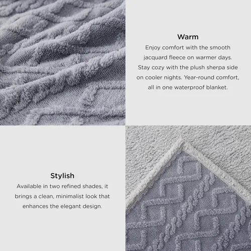 Miniatura 3 de Bedsure - Mantas impermeables para perros grandes - Manta para mascotas para protector de sofá lavable, manta de forro polar de coral jacquard